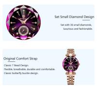 Reloj de Pulsera de Cuarzo de Lujo para Damas Marca Superior A Prueba de Agua Acero Inoxidable - details 12