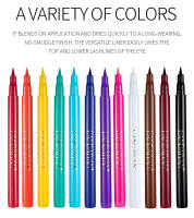 Producto caliente Handaiyan12 Color mate de secado rápido no es fácil de difuminar Color delineador de ojos conjunto de maquillaje de rendimiento - details 1