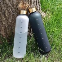 Taza de agua sin BPA, botella de agua para deportes al aire libre, taza espacial de plástico esmerilado con escala de tiempo, vaso de gran capacidad de 1000ml - details 3