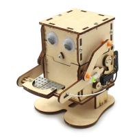 Robot que come monedas, modelo de madera DIY, enseñanza, aprendizaje, Stem, Kit de proyecto para niños, experimento de ciencia - details 0