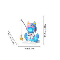 Micro Diamond Particle Building Blocks Twelve Constellations Astronauts Fishing for Stars Creative Building Block Assembly Gift - details 13