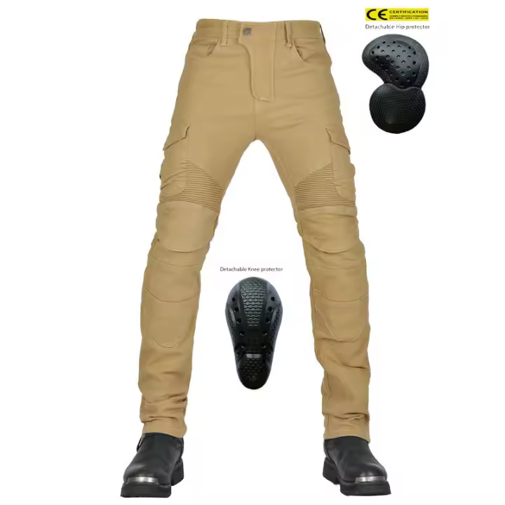 Jeans Militar Verde Pantalones Anti-CAída para Hombres y Mujeres Locomotora de Moda para Ciclistas - 1