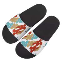 Zapatillas planas del logotipo de las sandalias de goma de los hombres del diapositivo del llano del negro del diseño de la bandera americana de moda - details 3