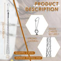 Empuñadura de alambre extractor, herramientas de electricista, red de Cable de acero inoxidable, empuñaduras eléctricas antideslizantes, 2 uds. - details 2