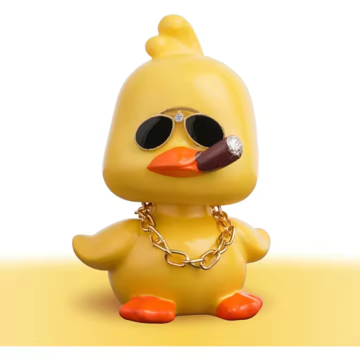 Muñeco Cabezón de Pato Amarillo,Figurita Decorativa Coche,Decoración Salpicadero Interior,Estatuilla Hogar Oficina,Adornos Bobblehead,Regalo para Hombre Mujer Cumpleaños San Valentín Navidad - 1