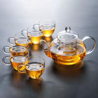 Tetera de vidrio grueso de 250ml/600ml/1000ml, elegante, ligera, para hacer té perfumado, té verde - details 1