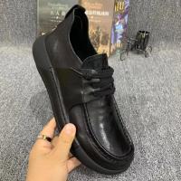 Zapatos nuevos de cuero genuino, estilo británico, antideslizantes, con suela gruesa y versátiles a la moda. - details 0