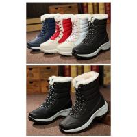 Botas de nieve de felpa para mujer, zapatos de senderismo al aire libre, Botines altos a la moda, zapatos de fondo grueso para caminar, Invierno - details 8