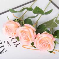 Ramo de rosas de imitación de seda, de 5 piezas rama larga, 10x51cm, centro de mesa para boda, hogar, habitación, ACCESORIOS DE CORONA DE PLANTAS falsas - details 6