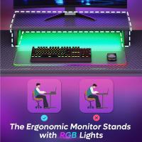 Escritorio de Escritorio LED Soporte de Monitor de Trabajo Portavasos para Auriculares - details 10