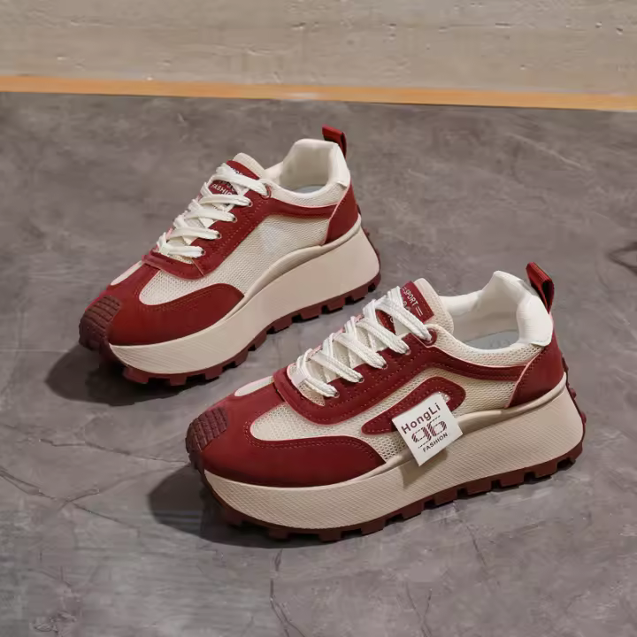 Zapatillas de Mujer Tejidas al Viento de Moda Coreana 2025 Zapatillas de Correr para Estudiantes a la Moda Zapatos Casuales para Mujer - 1