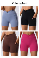 Pantalones Cortos De Deporte Para Mujer, Pantalones De Yoga De Cintura Alta Con 2 Bolsillos Laterales, Mallas Cortas De M - details 1