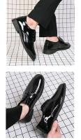 Zapatos de cuero para hombre, zapatos de cuero de moda formales de negocios, zapatos de cuero versátiles informales de estilo coreano para jóvenes - details 12