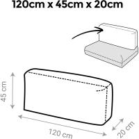 Cojines para palets impermeables para exterior 120x80 + 120x45 crudos - details 11