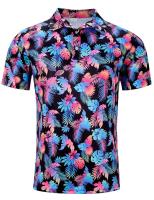 Polo de manga corta para hombre con estampado 3D de Hawaii, camiseta holgada de gran tamaño, top callejero genial, traje de verano - details 10