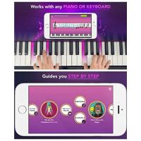 Piano con teclado de 61 teclas con inflexión de tono, fuente de alimentación, soporte para partituras, pegatinas para notas y lecciones de piano - details 2