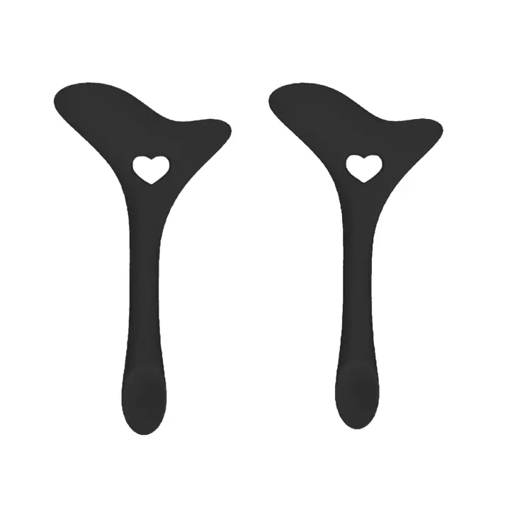 Plantillas de silicona para delineador de ojos, plantilla de lápiz para cejas, reutilizable, sombra de ojos ahumada, Kit de herramientas de maquillaje multifuncional, plantilla rápida, 2 piezas - 1