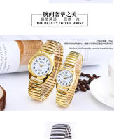 Reloj de pareja de cuarzo con banda elástica para hombre y mujer con esfera grande y puntero digital de mediana edad y ancianos - details 3
