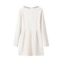 Elegante Vestido Mini de Moda para Mujer Cuello Cuadrado con Cuentas Vestido Rojo, Negro, Blanco para Fiestas - details 3