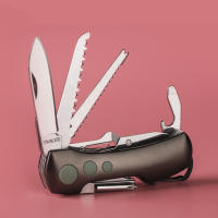Cuchillo Plegable Mini Suizo de Acero Inoxidable para Camping y Exteriores con 15 Funciones Diversas EDC Pequeño Cuchillo de Bolsillo - details 0