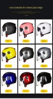 Casco de Moto rcycle para hombre, Casco de doble lente para Scooter, vespa, pueblo, capacete de Moto - details 12