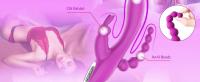 Vibrador de Punto G de Conejo 3 en 1 Estimulador de Clítoris Anal Dildo de Doble Penetración para Mujeres 18+ Juguetes Sensuales de Salud - details 2