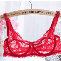 Women transparent lace underwire push up bra sexy underwear bras bralette lingerie intimates - details 9