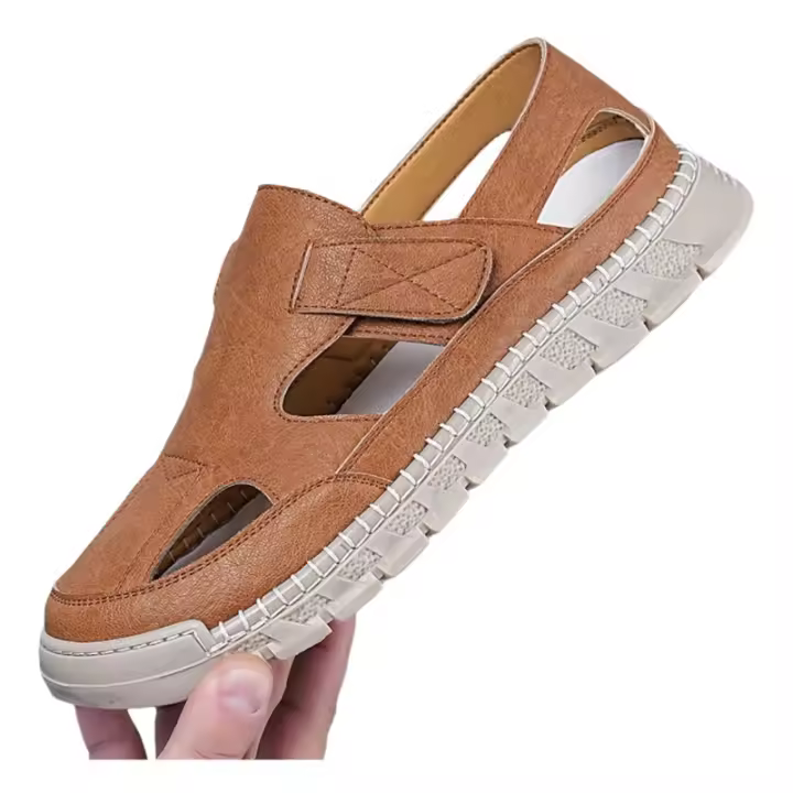 2025 sandalias hombre verano transpirable Baotou agujero zapatos hueco suave fondo deportes conducción playa vadeo sandalias - 1