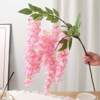 Flor Artificial de tacto Real, 5 tenedores, ramas largas, 120cm, flor de ratán colgante, glicina tupa 3D, flor de vid para jardín - details 5