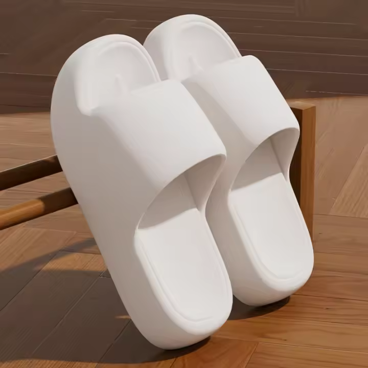 Zapatillas de baño unisex Toboganes con almohadilla de nube, sandalias planas de verano, zapatos de plataforma gruesos, chanclas antideslizantes para interiores - 1