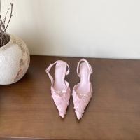 Bolsa de alta costura francesa sandalias de cabeza feminidad socialite encaje puntiagudo tacón fino con zapatillas geniales de tacón alto - details 29