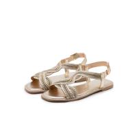Sandalias planas de verano para mujer con cristales y piel sintética brillante con estampado de verano para fiestas y vacaciones - details 2