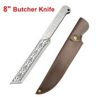 Cuchillo De Cocina De Acero Inoxidable Resistente Para Corte De Carne Y Pescado Hoja Forjada Con Patrón De Láser Herramienta Chef Profesional Para Cocina Y Preparación De Alimentos - details 6