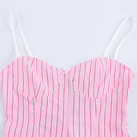 Nueva Moda Primavera OUWU Conjunto de Camisa de Manga Larga y Pantalones de Popelina a Rayas para Mujer con Cinturón - details 10