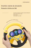 Multifuncional educación temprana simulación coche volante eléctrico sonido y luz simulación niños bebé juguetes de conducción - details 0