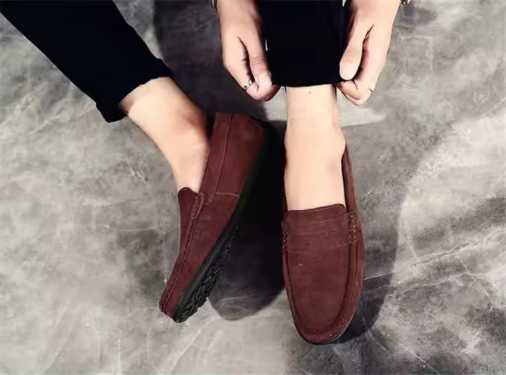 Nuevos zapatos de hombre de un pedal casual puntiagudo 40-48 pisos de gran tamaño - 1