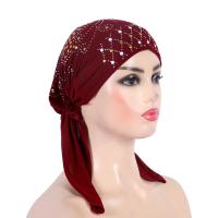 H089 turbante de moda hijab con lentejuelas doradas, pañuelo hijab musulmán, pañuelo islámico, sombrero amira, para colocar en la cabeza. - details 3