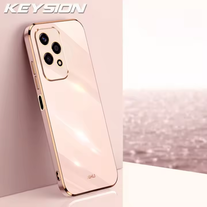 KEYSION Funda Chapada de Lujo HONOR 5G, Funda Trasera Cuadrada de Silicona TPU Suave a Prueba de Golpes para Teléfono Huawei Honor 200 Lite - 1