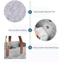 Bolsa Compra de Fieltro con Compartimentos, Bolsa Compra Cesta de la Compra de Fieltro Plegable y VersáTil Bolsa para Botellas para Compras, Picnic, Leña, Juguetes - details 0