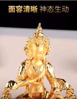 Hengjiapin Esoteric Sect Temple Hall Adorno de estatua de pila Satsuma chapado en oro, 2 4 pulgadas - details 7