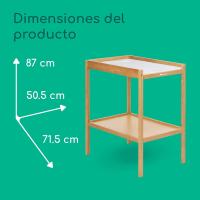 Bañera Cambiador Bebé 2 en 1, 0-12 M (máx 11 kg), Fácil de Mover 4 Ruedas con Freno, Múltiples Compartimentos Almacenamiento, Colchón Cambiador Acolchado, Fácil Drenaje, Gris Mist - details 21