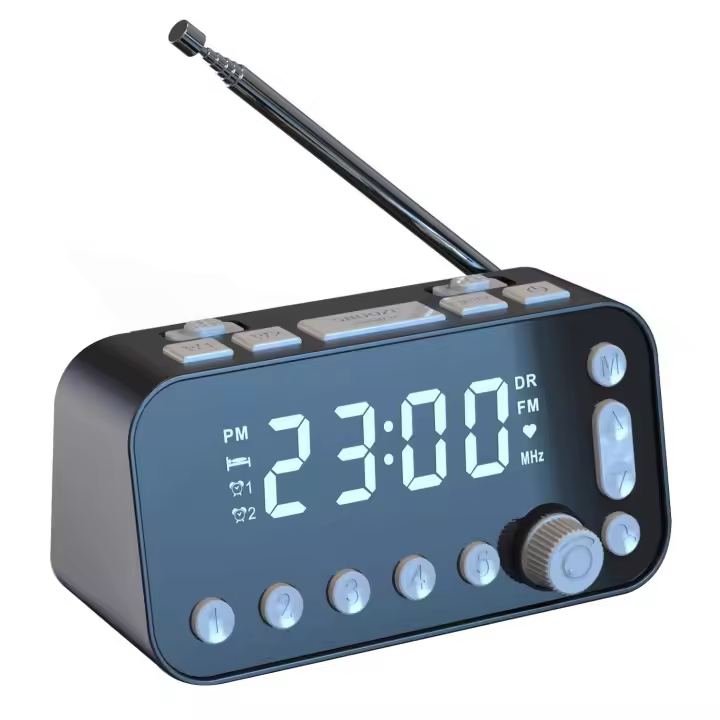 Reloj despertador de cabecera Radio DAB/FM Reloj LED digital Reloj despertador dual Sn grande Radio USB dual Temporizador de sueño Reloj de radio FM - 1