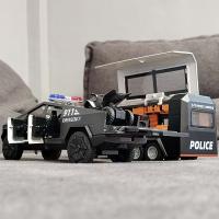 Camión Cybertruck de Policía a Escala 1:32 Modelo de Coche de Juguete de Aleación con Sonido y Luz - details 8