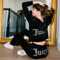 Women Velvet  Tracksuit  Tracksuit Two Piece Set  Sweatsuits - details 1