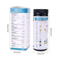Papel de prueba de urinálisis URS-14, tiras reactivas de cetona, tiras de prueba de orina, leucocitos, nitrito, urobilinógeno, proteína pH 100 piezas - details 2