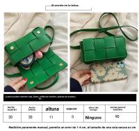 Bolso Cruzado de Moda para Mujer 2025 Bolso Pequeño de Tejido Rosa Bolso de Pecho Tejido de Niche - details 4