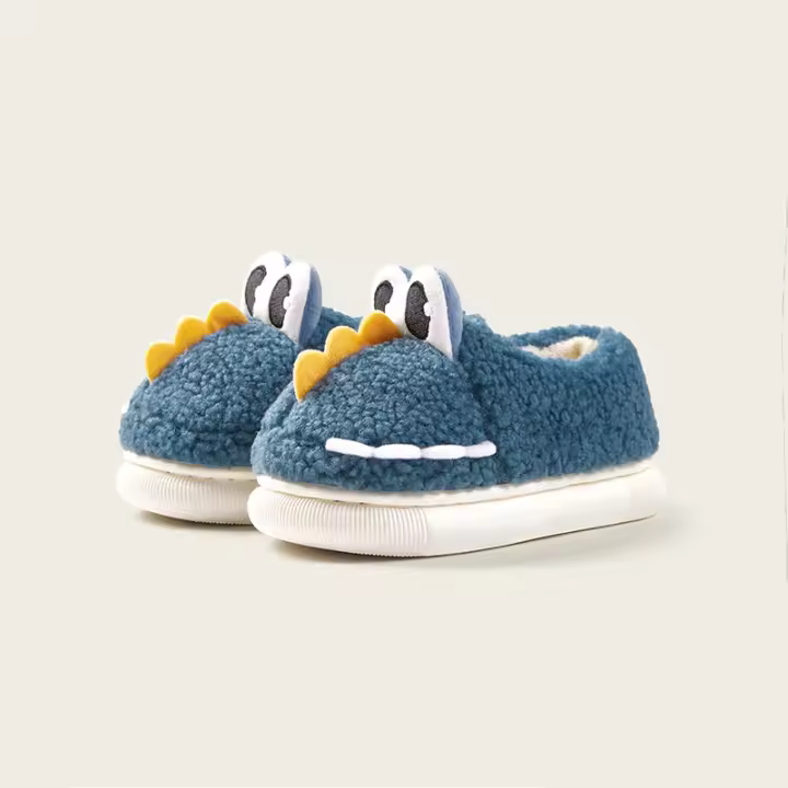 Interior y exterior hogar antideslizante bolsa con niños, zapatillas de algodón para bebés, zapatos de lana cálidos - 1