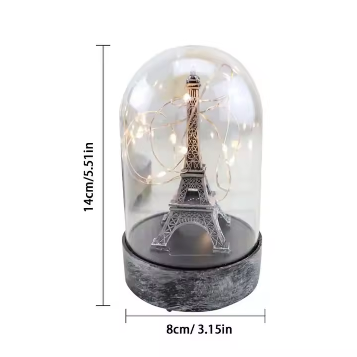 Torre de París Iluminada con Estrellas Lámpara Romántica para Noche Regalo de Aniversario Perfecto - 1