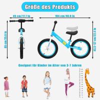 Bicicleta sin Pedales para Niños 16 Pulgadas de 3 4 5 6 7 Años Niña y Niño, Manillar y Sillín Ajustables, Ruedas de Goma, Cuadro de Acero al Carbono, hasta 45 kg - details 12