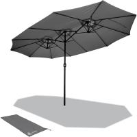 Parasol Rectangular de Protección UV50+ Ideal para Jardín, Plaza, Playa, Piscina Doble Blanco - details 7